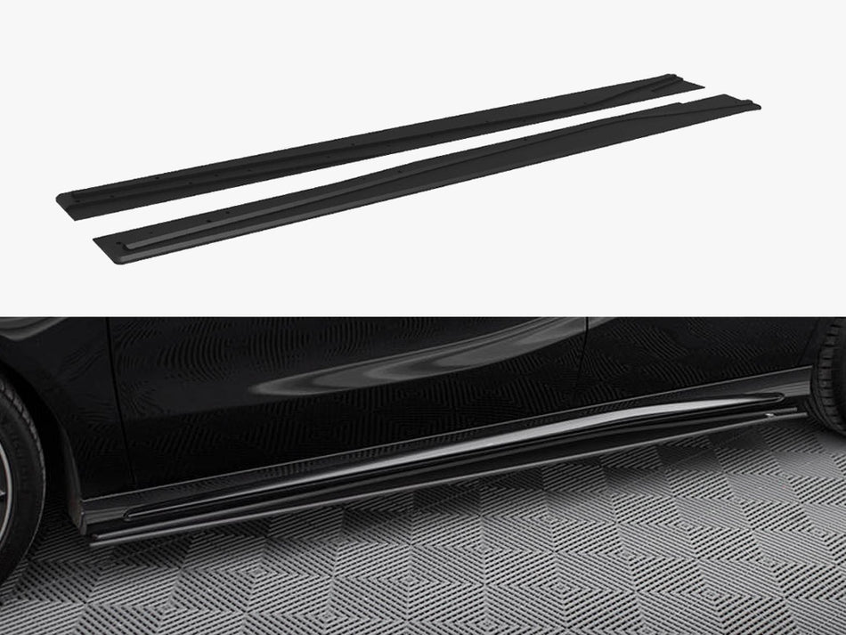 Maxton Design Street PRO Side Skirts Diffusers Mercedes-Benz A AMG-Line W176 Facelift - MEA176FAMGLINECNC-SD1B - Image 1