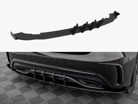 Maxton Design Street PRO Rear Diffuser + Flaps Mercedes-Benz A AMG-Line W176 Facelift - MEA176FAMGLINECNC-RS1B+RSF1G - Image 1