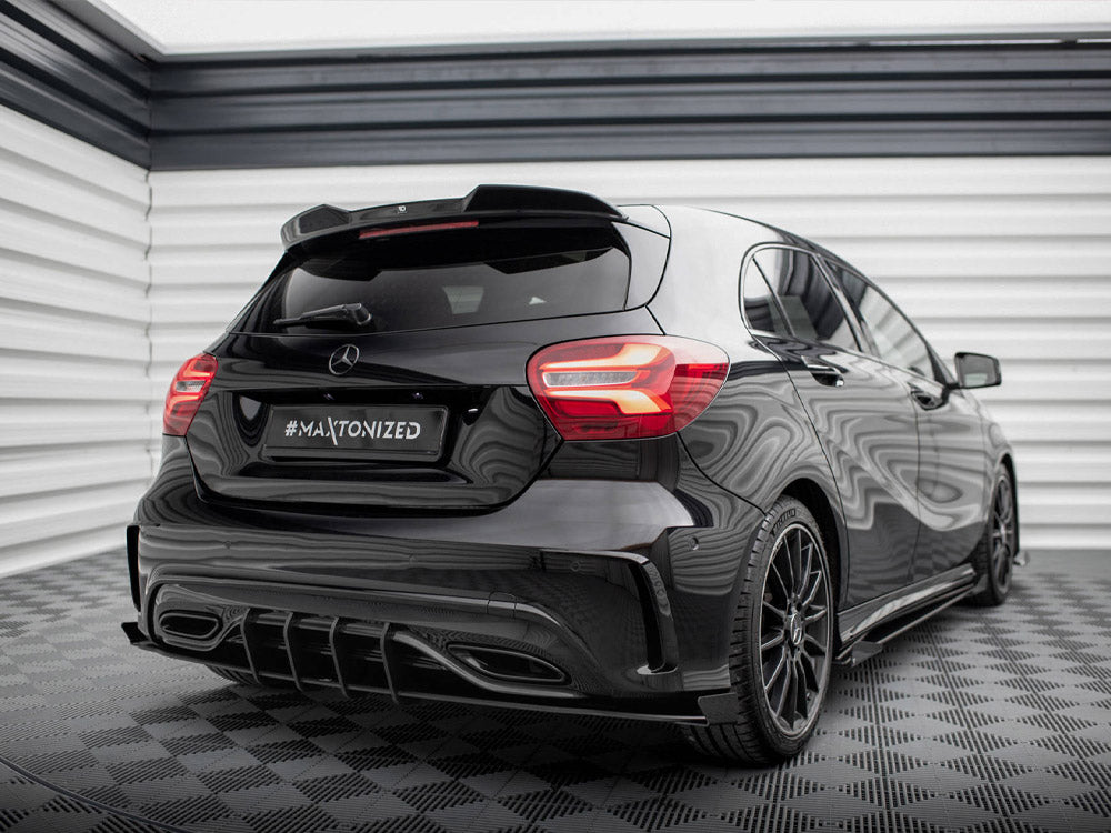 Maxton Design Street PRO Rear Diffuser + Flaps Mercedes-Benz A AMG-Line W176 Facelift - MEA176FAMGLINECNC-RS1B+RSF1G - Image 2