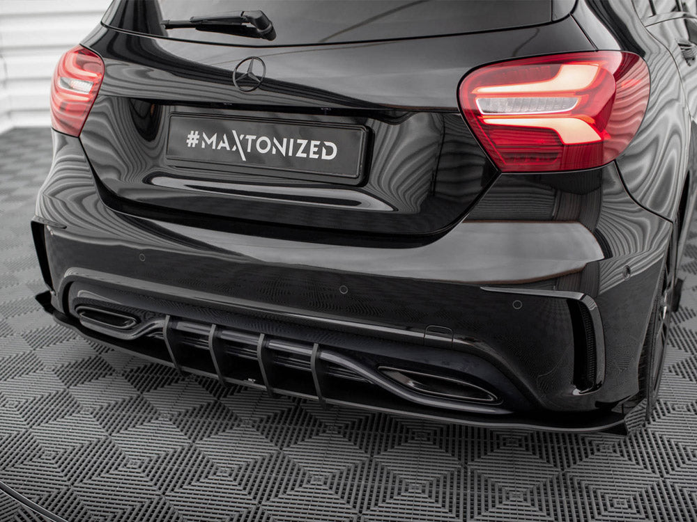 Maxton Design Street PRO Rear Diffuser + Flaps Mercedes-Benz A AMG-Line W176 Facelift - MEA176FAMGLINECNC-RS1B+RSF1G - Image 3