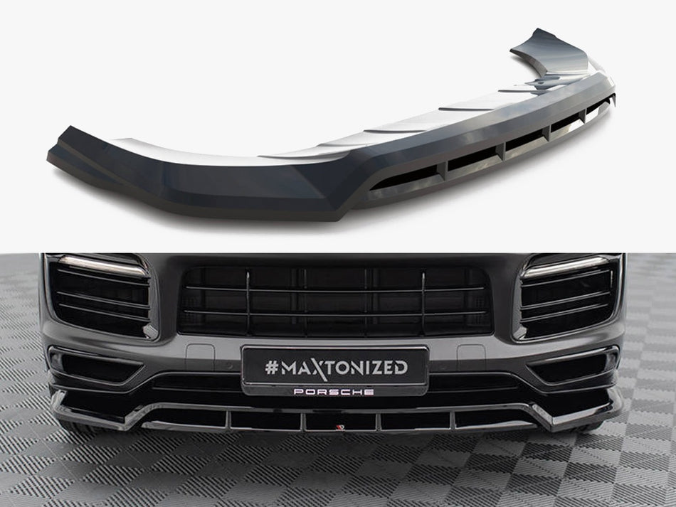 Maxton Design Front Splitter Porsche Cayenne Sport Design Mk3 - PO-CAY-3-SPORT-FD1G+FD1RG - Image 1