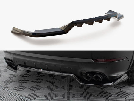 Maxton Design Rear Splitter (Vertical Bars) Porsche Cayenne Sport Design Mk3 - PO-CAY-3-SPORT-RD1G+RD2G - Image 1
