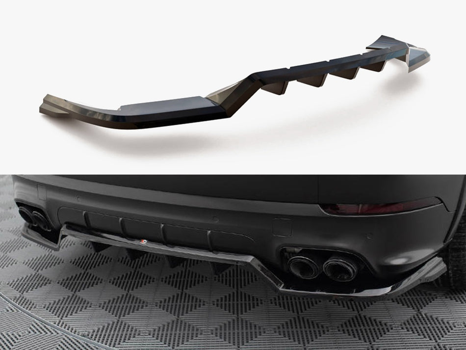 Maxton Design Rear Splitter (Vertical Bars) Porsche Cayenne Sport Design Mk3 - PO-CAY-3-SPORT-RD1G+RD2G - Image 1