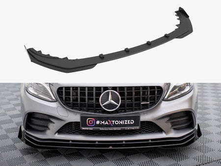 Maxton Design Street PRO Front Splitter + Flaps Mercedes-AMG C43 Coupe C205 Facelift - MEC205F43CCNC-FD1B+FSF1G - Image 1