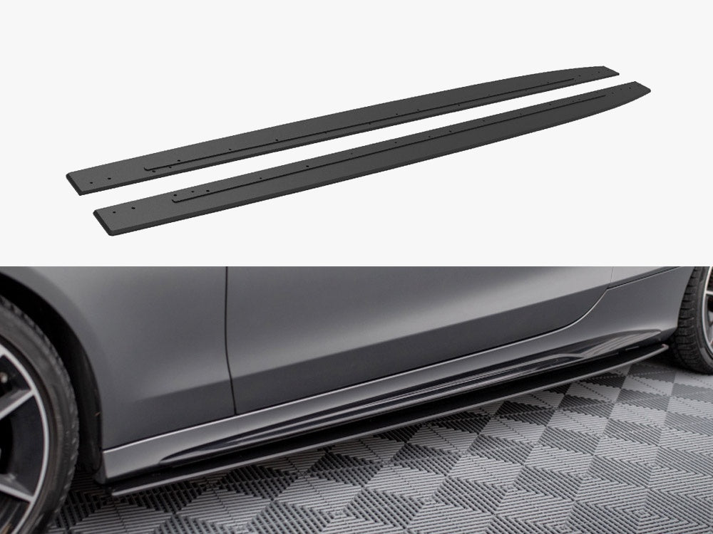 Maxton Design Street PRO Side Skirts Diffusers Mercedes-AMG C43 Coupe C205 Facelift - MEC205F43CCNC-SD1B - Image 1
