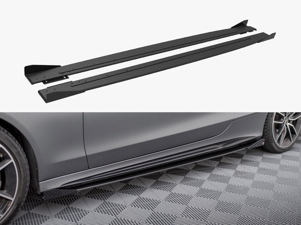 Street PRO Side Skirts Diffusers + Flaps Mercedes-AMG C43 Coupe C205 Facelift