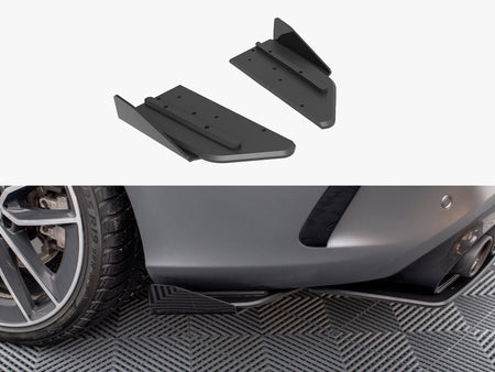 Maxton Design Street Pro Rear Side Splitters + Flaps Mercedes-AMG C43 Coupe C205 Facelift - MEC205F43CCNC-RSD1B+RSF1G - Image 1