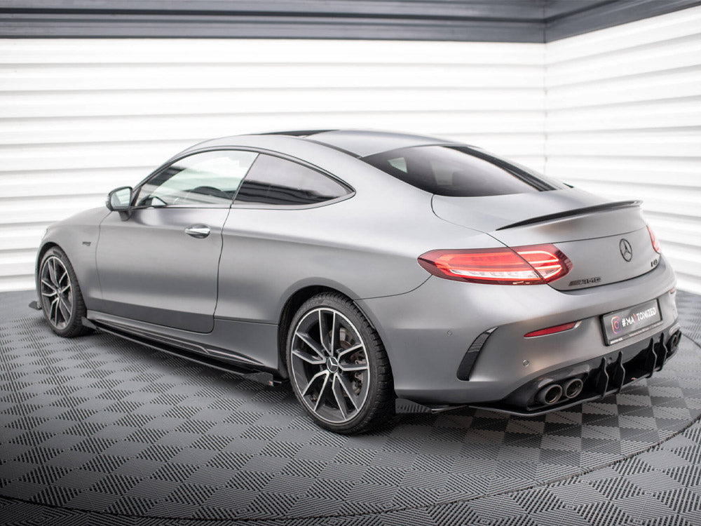 Maxton Design Street Pro Rear Side Splitters + Flaps Mercedes-AMG C43 Coupe C205 Facelift - MEC205F43CCNC-RSD1B+RSF1G - Image 2