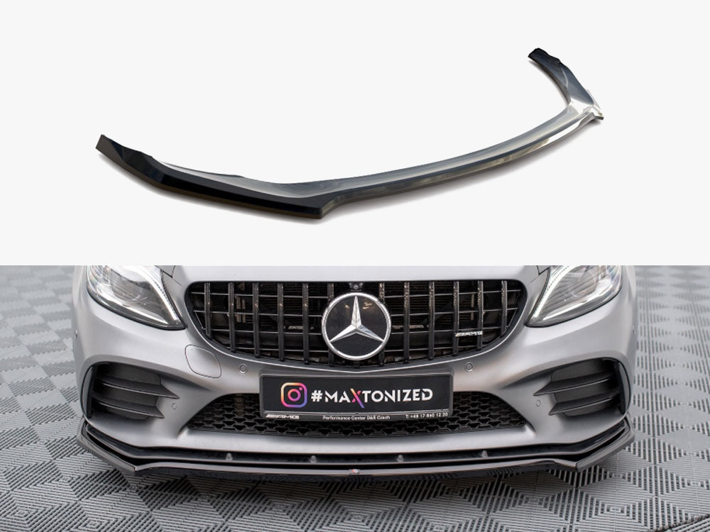 Maxton Design Front Splitter V.1 Mercedes-AMG C43 Coupe / Sedan / Estate C205 / W205 / S205 Facelift - ME-C-205F-43-C-FD1G - Image 1
