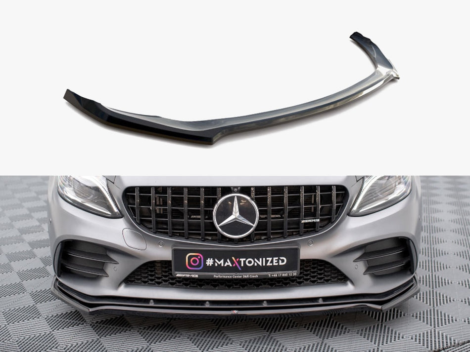 Maxton Design Front Splitter V.1 Mercedes-AMG C43 Coupe / Sedan / Estate C205 / W205 / S205 Facelift - ME-C-205F-43-C-FD1G - Image 1