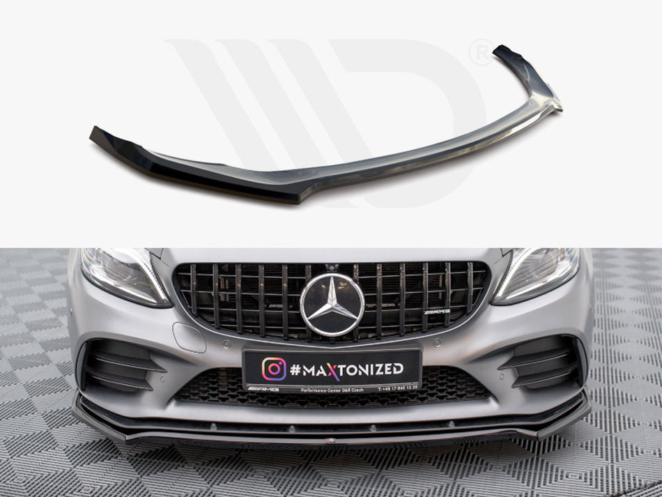 MAXTON DESIGN Front Splitter V.1 Mercedes-AMG C43 Coupe / Sedan / Estate C205 / W205 / S205 Facelift