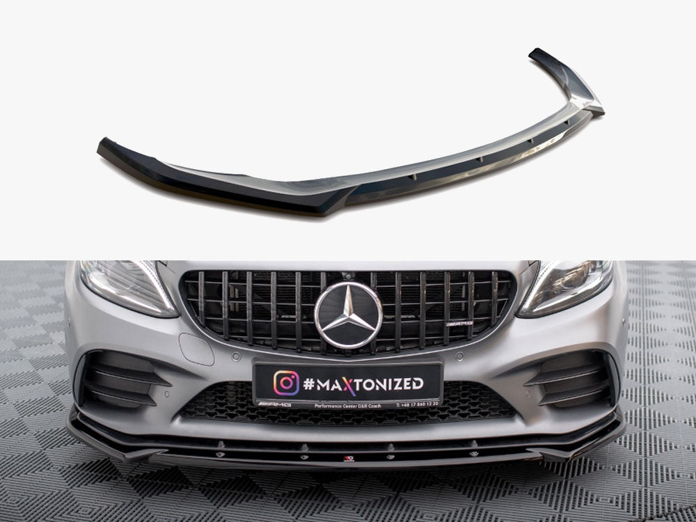 Maxton Design Front Splitter V.2 Mercedes-AMG C43 Coupe / Sedan / Estate C205 / W205 / S205 Facelift - ME-C-205F-43-C-FD2G - Image 1