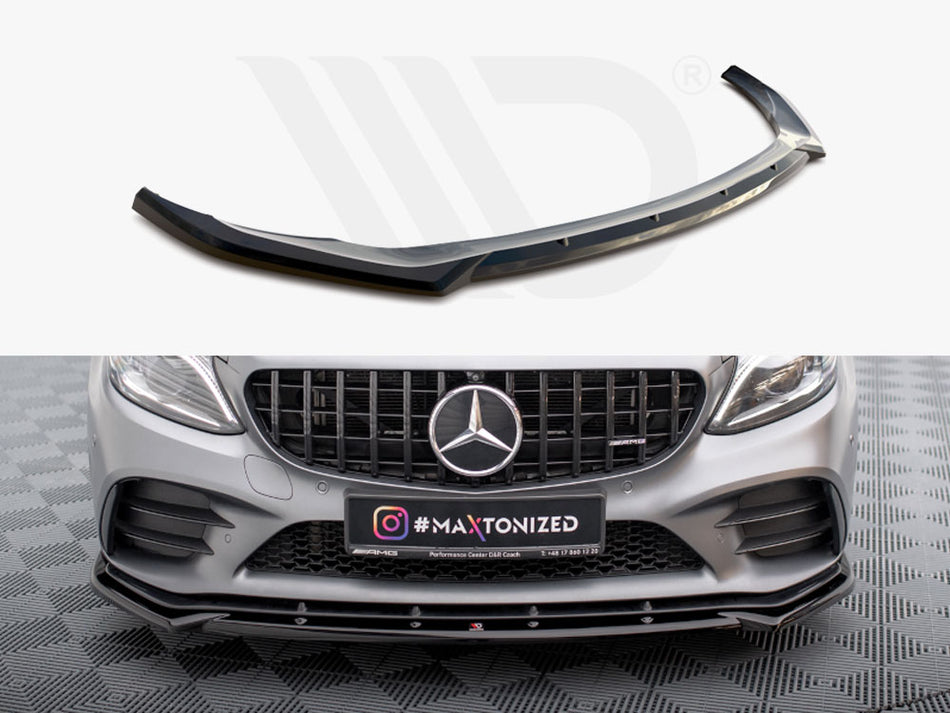 MAXTON DESIGN Front Splitter V.2 Mercedes-AMG C43 Coupe / Sedan / Estate C205 / W205 / S205 Facelift