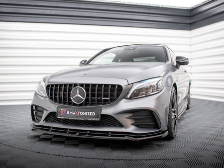 Maxton Design Front Splitter V.2 Mercedes-AMG C43 Coupe / Sedan / Estate C205 / W205 / S205 Facelift - ME-C-205F-43-C-FD2G - Image 2