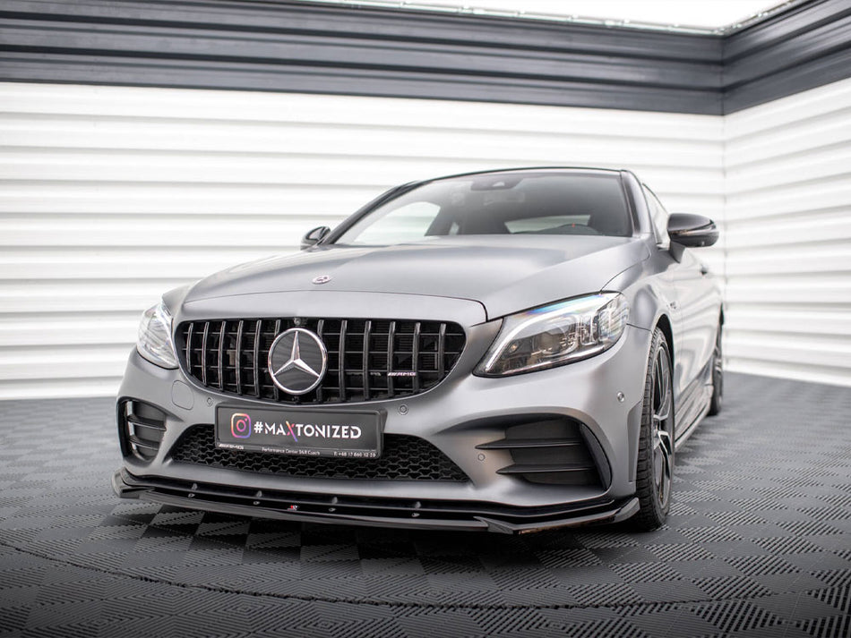 Maxton Design Front Splitter V.2 Mercedes-AMG C43 Coupe / Sedan / Estate C205 / W205 / S205 Facelift - ME-C-205F-43-C-FD2G - Image 2