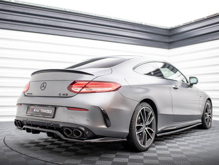 Maxton Design Rear Splitter (Vertical Bars) Mercedes-AMG C43 Coupe C205 Facelift - ME-C-205F-43-C-RD1G+RD2G - Image 2