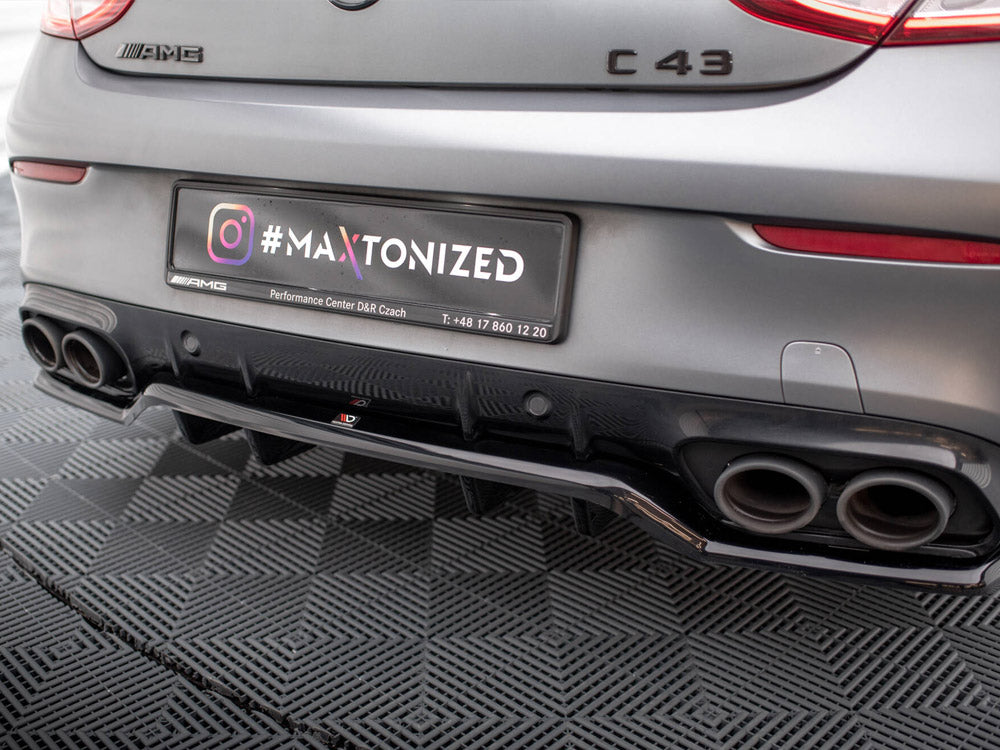Maxton Design Rear Splitter (Vertical Bars) Mercedes-AMG C43 Coupe C205 Facelift - ME-C-205F-43-C-RD1G+RD2G - Image 4