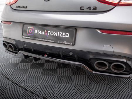 Maxton Design Rear Splitter (Vertical Bars) Mercedes-AMG C43 Coupe C205 Facelift - ME-C-205F-43-C-RD1G+RD2G - Image 4