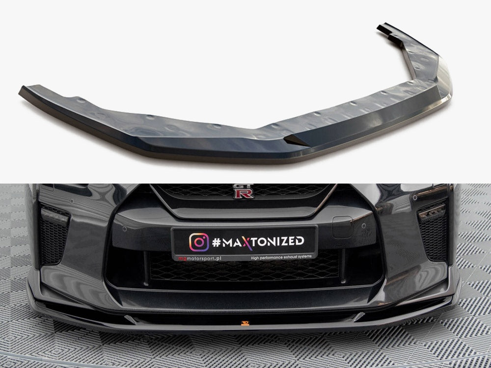 Maxton Design Front Splitter V.1 Nissan GTR R35 2nd Facelift - NI-GTR-4F3-FD1G - Image 1