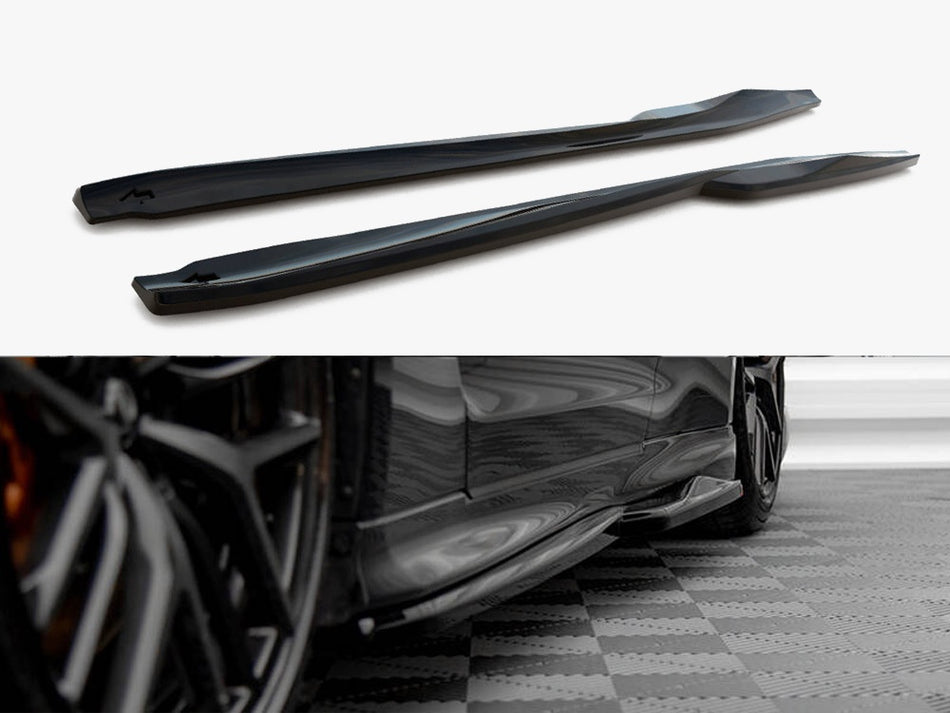 Maxton Design Side Skirts Diffusers Nissan GTR R35 2nd Facelift - NI-GTR-4F3-SD1G - Image 1