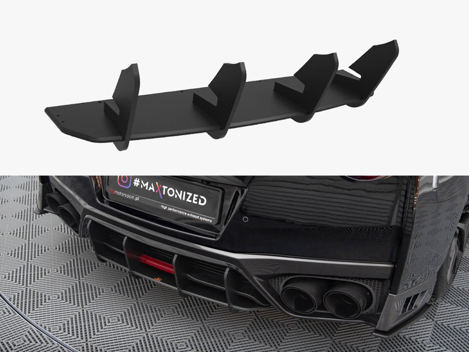 Maxton Design Street PRO Rear Diffuser Nissan GTR R35 2nd Facelift - NIGTR4F3CNC-RS1B - Image 1