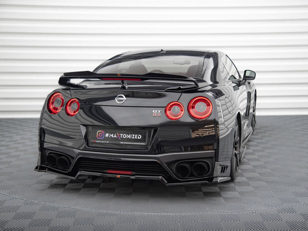 Maxton Design Central Rear Splitter (Vertical Bars) Nissan GTR R35 Facelift - NI-GTR-4F3-RD1G+RD2G - Image 2