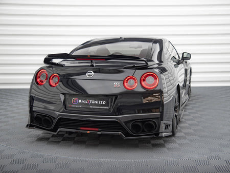 Maxton Design Central Rear Splitter (Vertical Bars) Nissan GTR R35 Facelift - NI-GTR-4F3-RD1G+RD2G - Image 2