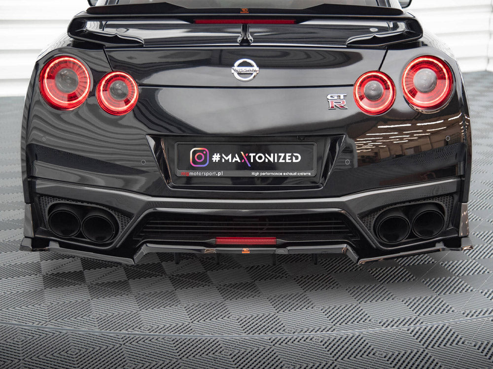 Maxton Design Central Rear Splitter (Vertical Bars) Nissan GTR R35 Facelift - NI-GTR-4F3-RD1G+RD2G - Image 3