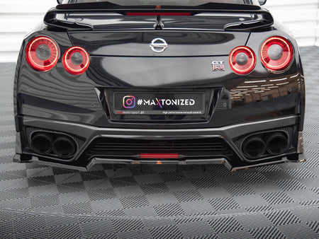 Maxton Design Central Rear Splitter (Vertical Bars) Nissan GTR R35 Facelift - NI-GTR-4F3-RD1G+RD2G - Image 3