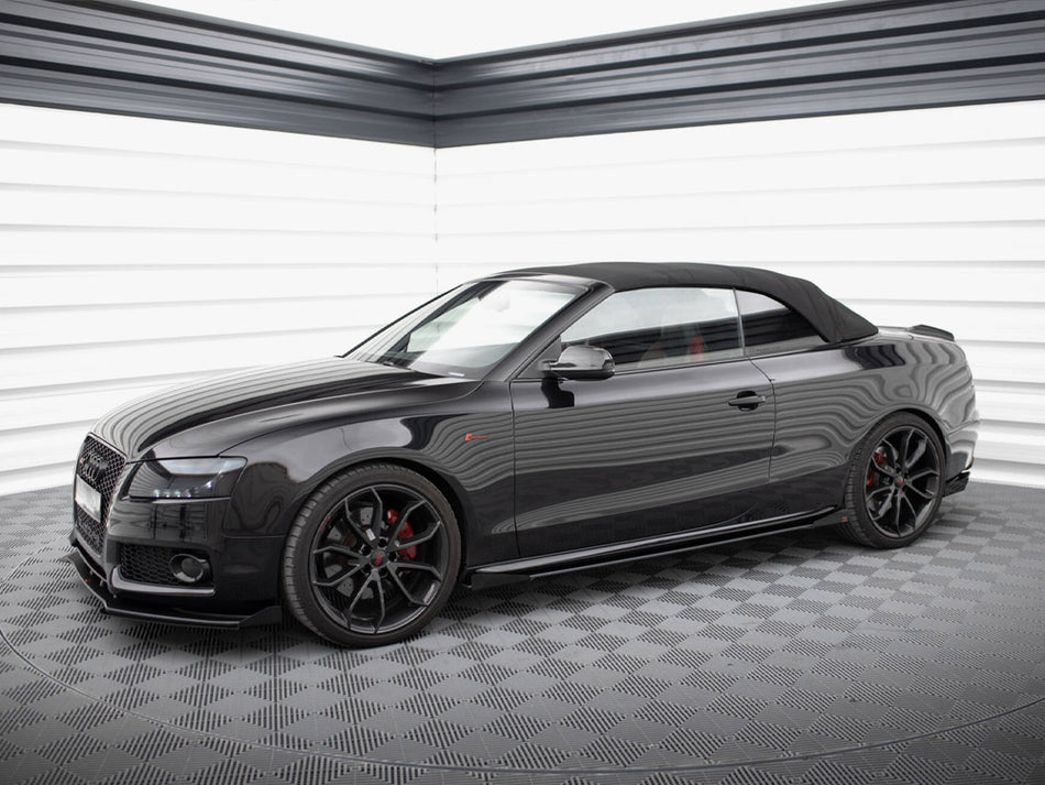 Maxton Design Street PRO Side Skirts Diffusers + Flaps Audi A5 / A5 S-Line / S5 Coupe / Cabrio 8T / 8T Facelift - AUS51CNC-SD1B+SF1G - Image 2