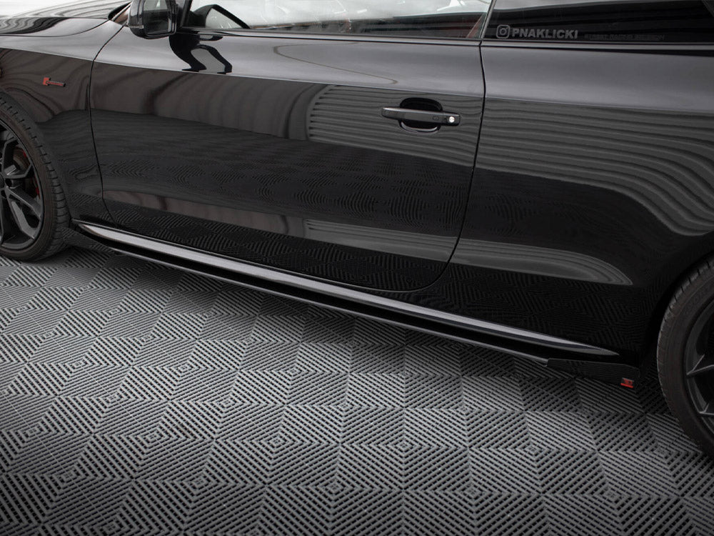 Maxton Design Street PRO Side Skirts Diffusers + Flaps Audi A5 / A5 S-Line / S5 Coupe / Cabrio 8T / 8T Facelift - AUS51CNC-SD1B+SF1G - Image 4