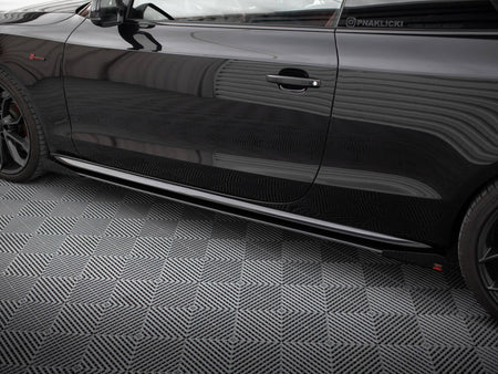 Maxton Design Street PRO Side Skirts Diffusers + Flaps Audi A5 / A5 S-Line / S5 Coupe / Cabrio 8T / 8T Facelift - AUS51CNC-SD1B+SF1G - Image 4