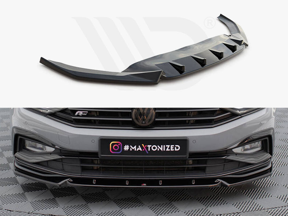 MAXTON DESIGN Front Splitter V.1 Volkswagen Passat R-Line B8 Facelift