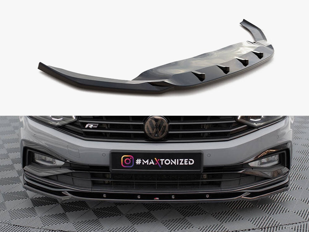 Maxton Design Front Splitter V.2 Volkswagen Passat R-Line B8 Facelift - VW-PA-B8F-RLINE-FD2G - Image 1