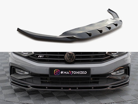 Maxton Design Front Splitter V.2 Volkswagen Passat R-Line B8 Facelift - VW-PA-B8F-RLINE-FD2G - Image 1