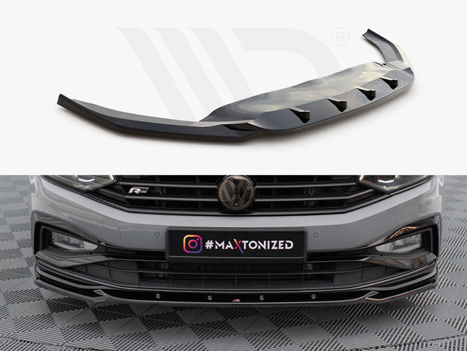 MAXTON DESIGN Front Splitter V.2 Volkswagen Passat R-Line B8 Facelift