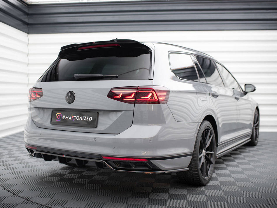 Maxton Design Rear Splitter (Vertical Bars) Volkswagen Passat R-Line B8 Facelift - VW-PA-B8F-RLINE-RD1G+RD2G - Image 2