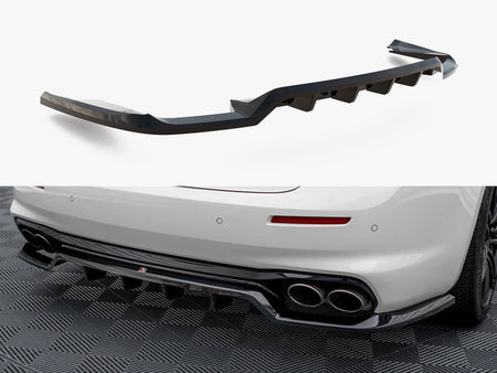 Maxton Design Rear Splitter (Vertical Bars) Maserati Ghibli Mk3 Facelift - MA-GH-1F-RD1G+RD2G - Image 1