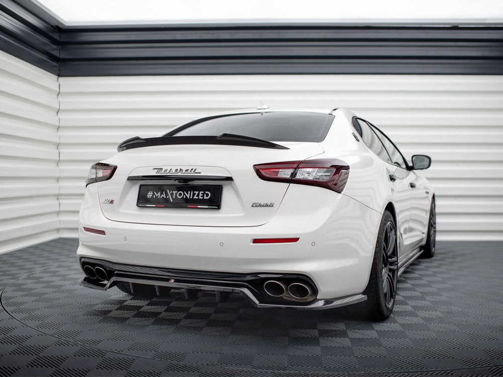 Maxton Design Rear Splitter (Vertical Bars) Maserati Ghibli Mk3 Facelift - MA-GH-1F-RD1G+RD2G - Image 2