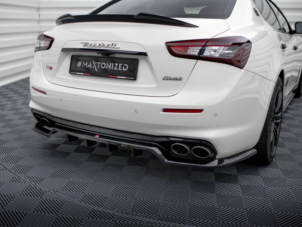 Maxton Design Rear Splitter (Vertical Bars) Maserati Ghibli Mk3 Facelift - MA-GH-1F-RD1G+RD2G - Image 3