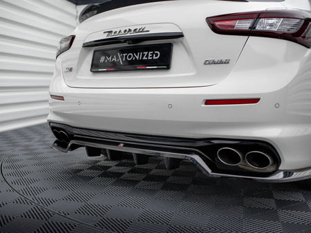 Maxton Design Rear Splitter (Vertical Bars) Maserati Ghibli Mk3 Facelift - MA-GH-1F-RD1G+RD2G - Image 4