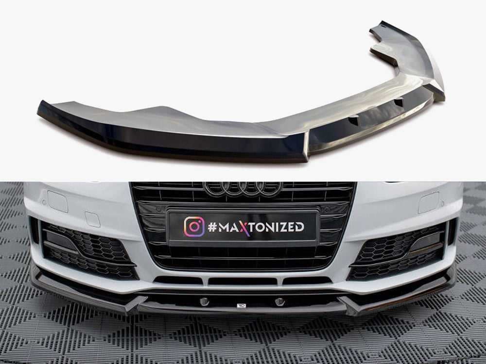 Maxton Design Front Splitter V.1 Audi A4 Competition B8 Facelift - AU-A4-B8F-COMP-FD1G - Image 1