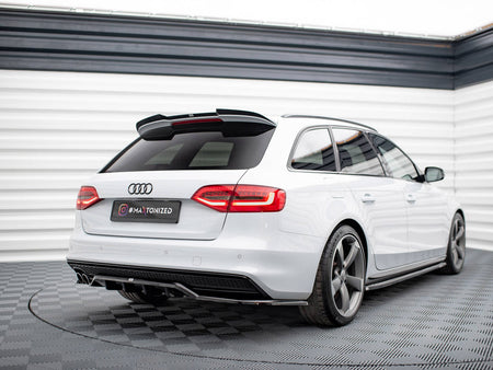 Maxton Design Central Rear Splitter (Vertical Bars) Audi A4 Competition B8 Facelift - AU-A4-B8F-COMP-RSD1G+RD1G - Image 2