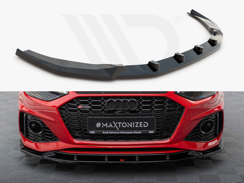 MAXTON DESIGN Front Splitter V.2 Audi RS4 B9 Facelift
