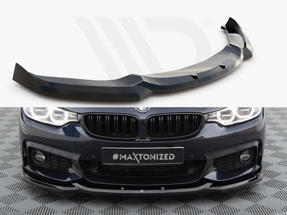 MAXTON DESIGN Front Splitter V.6 BMW 4 Coupe / Gran Coupe / Cabrio M-Pack F32 / F36 / F33