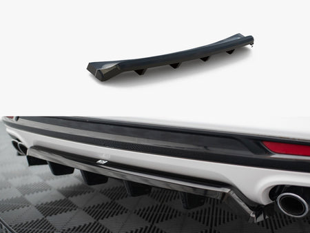 Central Rear Splitter (Vertical Bars) Ford Mondeo Sport Mk5 Facelift / Fusion Sport Mk2 Facelift