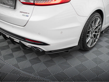Maxton Design Street Pro Rear Side Splitters + Flaps Ford Mondeo Sport Mk5 Facelift / Fusion Sport Mk2 Facelift - FOMO5FSPORTCNC-RSD1B+RSF1G - Image 3