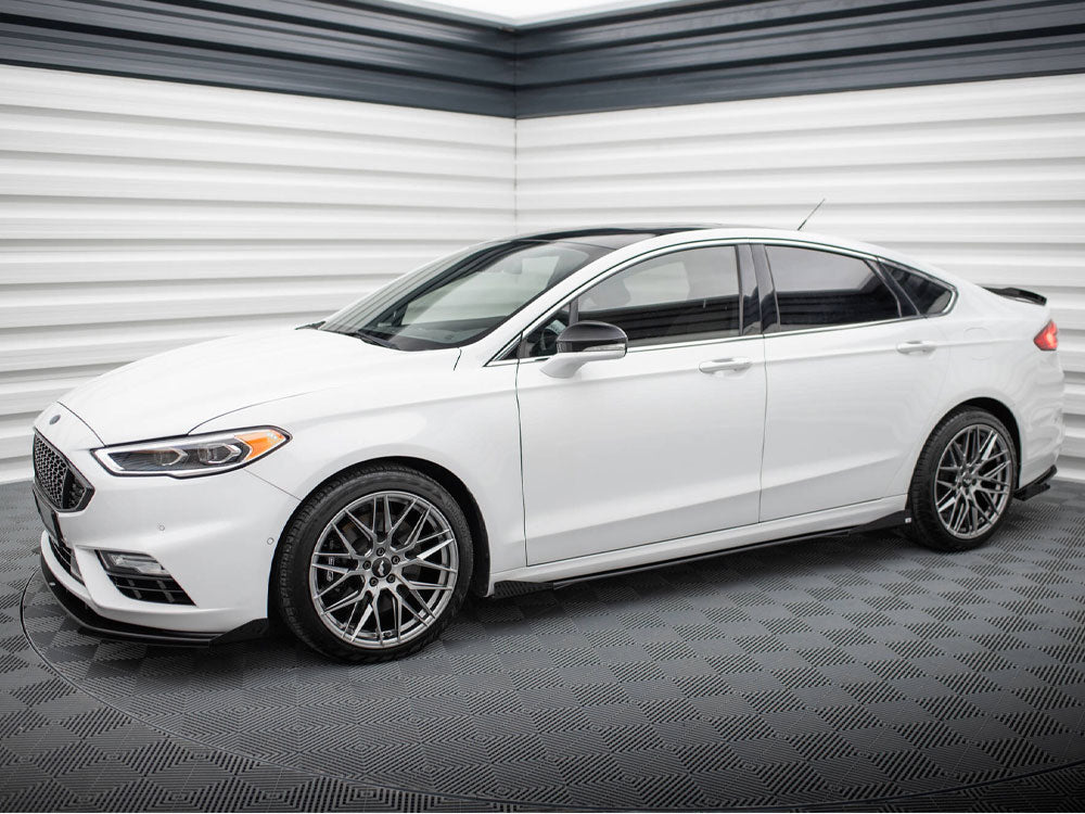 Maxton Design Street PRO Side Skirts Diffusers + Flaps Ford Mondeo Sport Mk5 Facelift / Fusion Sport Mk2 Facelift - FOMO5FSPORTCNC-SD1B+SF1G - Image 2