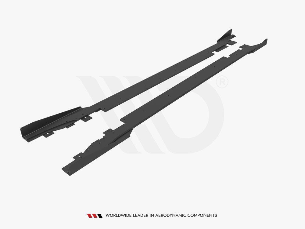 Maxton Design Street PRO Side Skirts Diffusers + Flaps Ford Mondeo Sport Mk5 Facelift / Fusion Sport Mk2 Facelift - FOMO5FSPORTCNC-SD1B+SF1G - Image 5