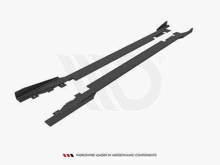 Maxton Design Street PRO Side Skirts Diffusers + Flaps Ford Mondeo Sport Mk5 Facelift / Fusion Sport Mk2 Facelift - FOMO5FSPORTCNC-SD1B+SF1G - Image 5